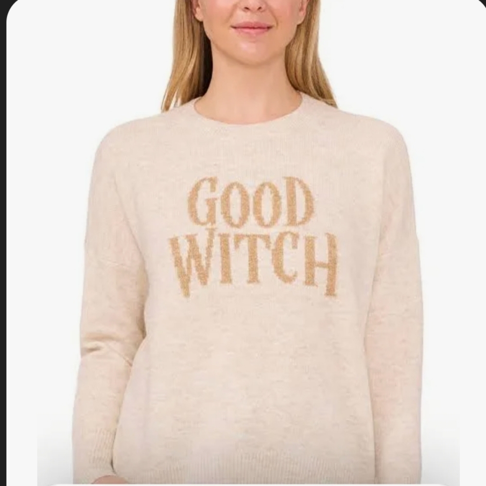 NWT XL Vince Camuto Good Witch  crew Neck sweater retail $79.00 - Picture 3 of 7